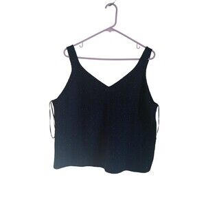 Old Navy Go Recycled Dark Blue Grey speckled knit sweater cami